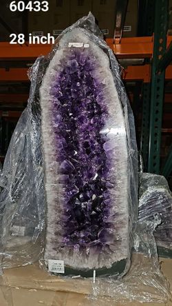 Massive 28” Amethyst Geode Cathedral Crystal 47.8KG (105lb) – Deep Purple