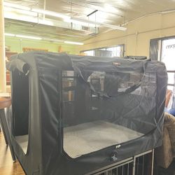 Feandrea 48 Inches Collapsible Soft Dog Crate Portable Travel Dog Crate - Black