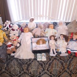 Estate Sale Collectible Dolls Porcelain  Ashton Drake $10 To $60