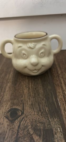 Phaltzgraff - Vintage Ceramic Face Mug with Double Handles