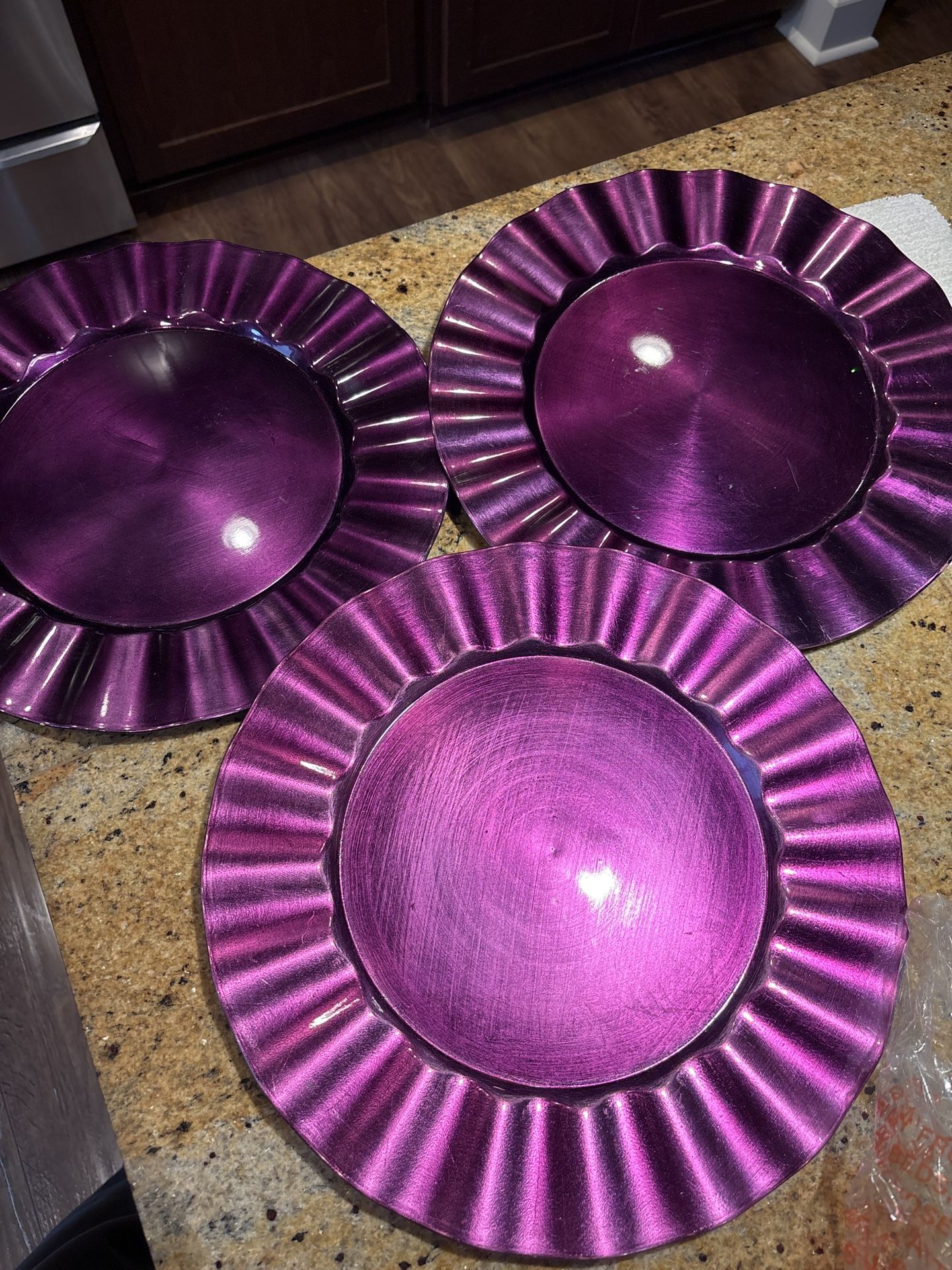 Beautiful Never Used Crate And Barrel Charger Plates 