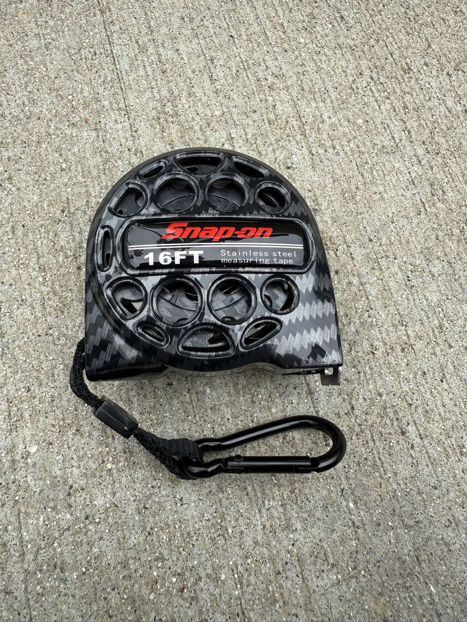 Snap-On Tools Tape Measure 16’ Metric And SAE Carbon Fiber Stainless Steel