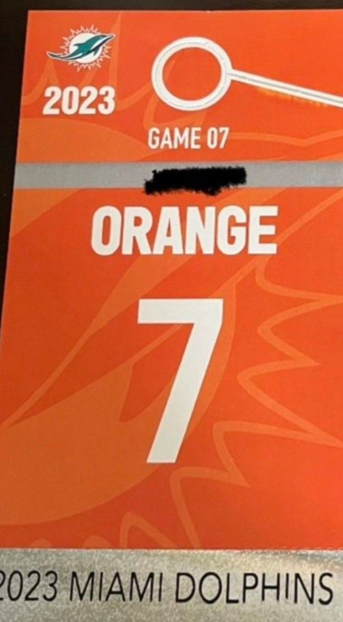 Miami Dolphins Parking Pass