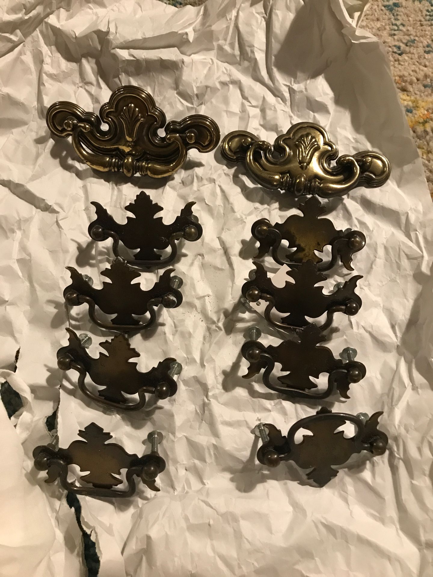 Brass antique drawer pulls