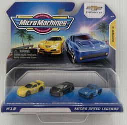 Micro Machines Series 5 No. 18 Micro Speed Legends Chevy Corvette 3 Pack NIP