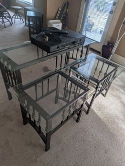 3 Glass tables (each can be sold separately)