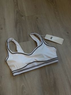 Women’s white athletic sports bra