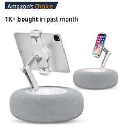  Tablet Stand Pillow, Compatible with 4.7"-13" Phone/Tablet, iPad, iPhone, Samsung, Google, Kindle, 360°Adjustable Phone Holder for Bed with Soft Plus