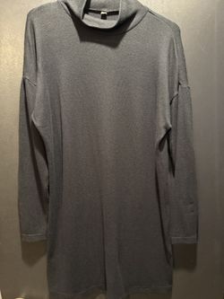 Uniqlo - Mock Neck Shift Sweater Dress - Women's Medium - Black