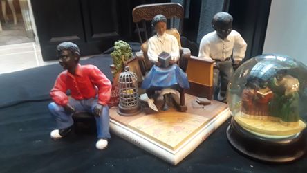 African american statue lot