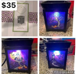 Retired SCENTSY HOUSE HAUNTED HILL FULL SIZE WAX WARMER BOX Halloween Mansion