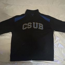 CSUB Roadrunners Full-Zip Jacket - Black/Blue - Size Large 