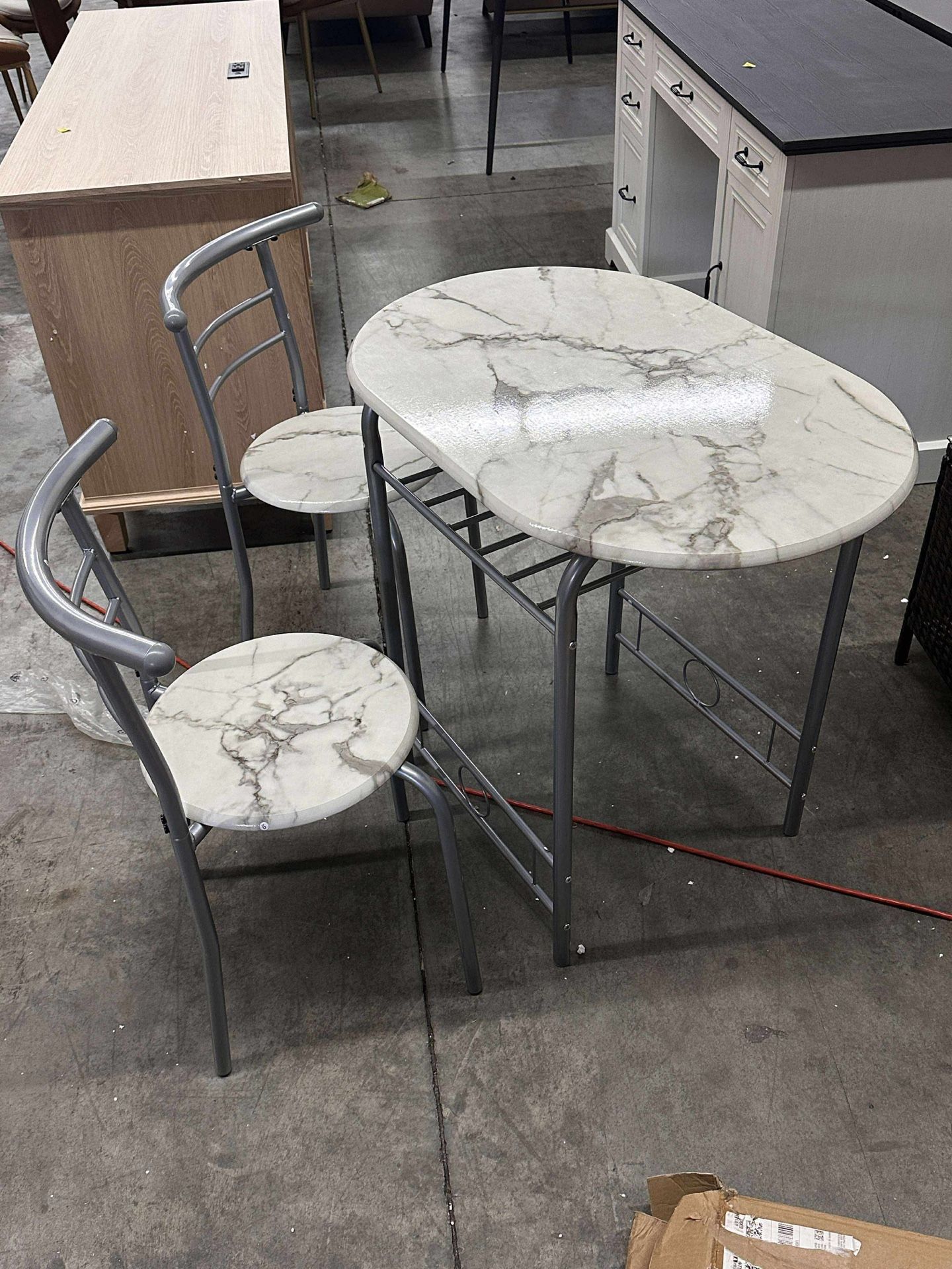 3-Piece Dining Table Set for Kitchen Breakfast Nook