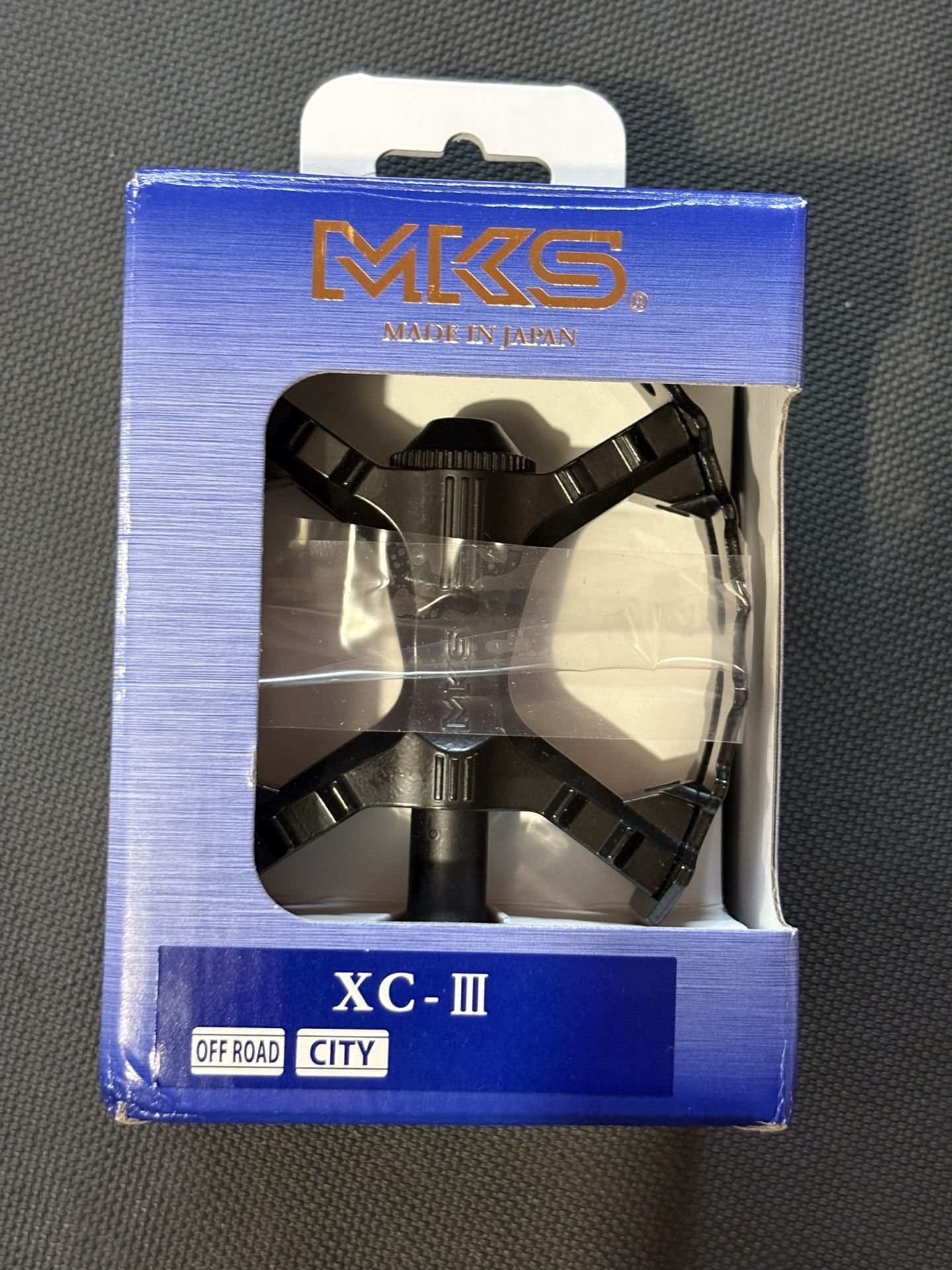 MKS XC-III Bear Trap Cage BMX Pedals 9/16" Black body / Black Cage “NEW”