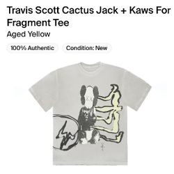 Travis Scott Cactus Jack Kaws T-Shirt Size Medium