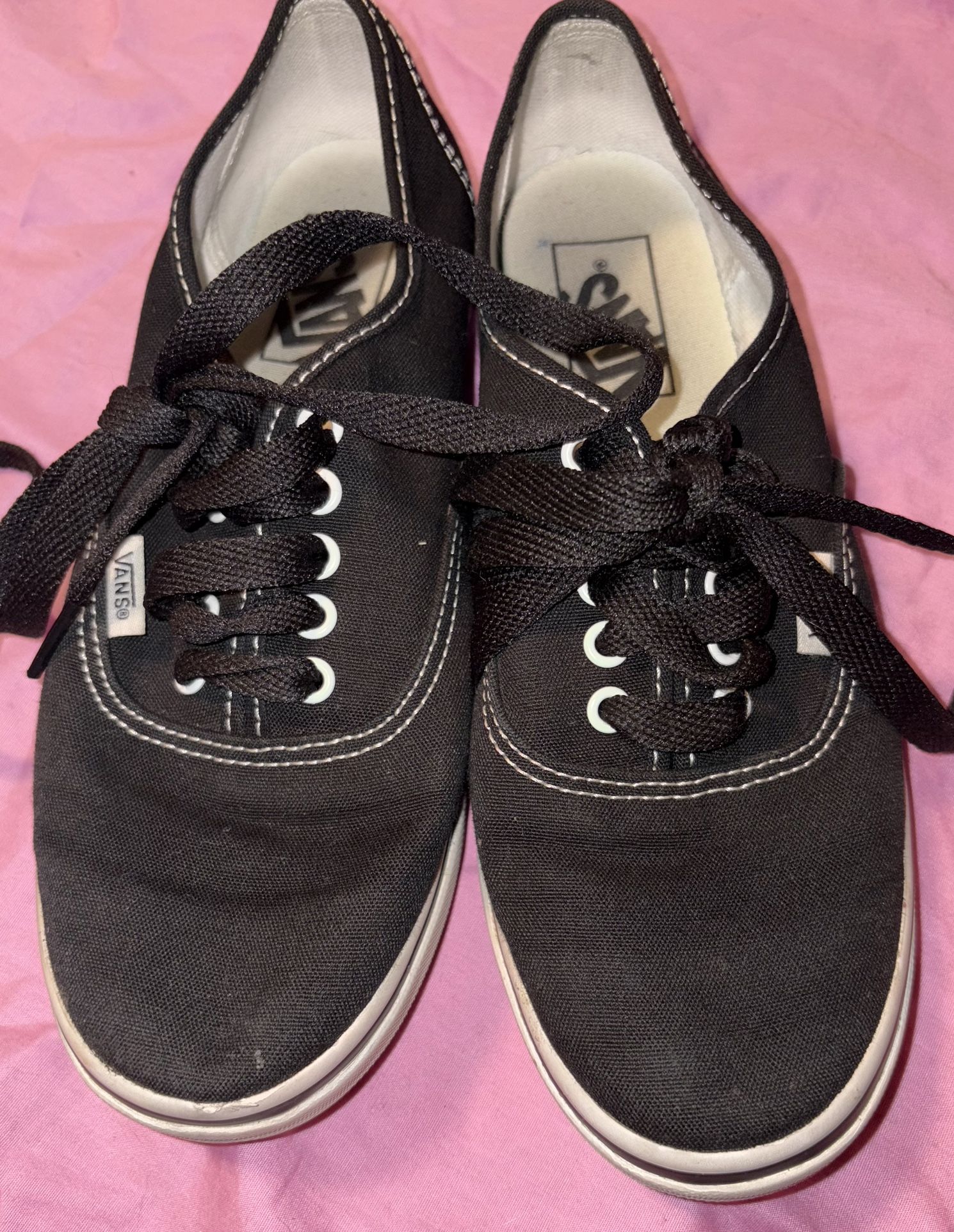 Vans Black And White Shoes Size 5.5 Men