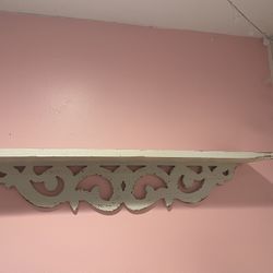 White washed wood Shabby Chic Victorian Shelves (4 Available, Sold Separately)