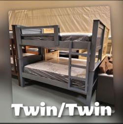 Twin Twin Bunk Beds Pinewood Colors *****Literas Madera 100%*****
