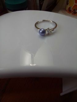 Pearl adjustable ring