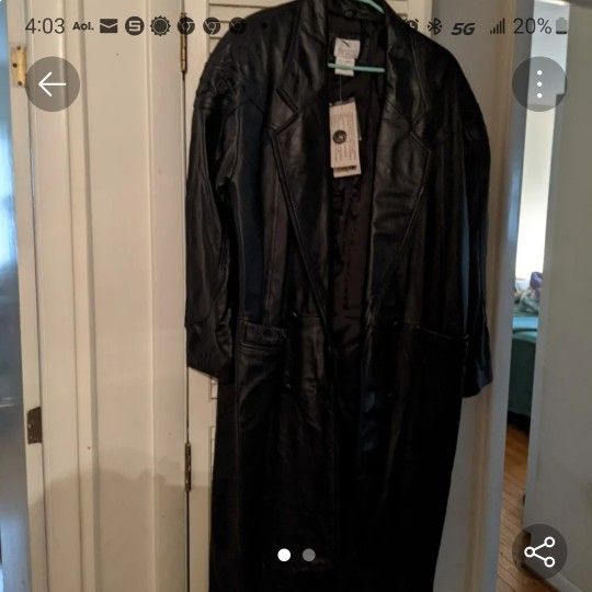 Women's Medium Leather Coat NEW WITH Tags