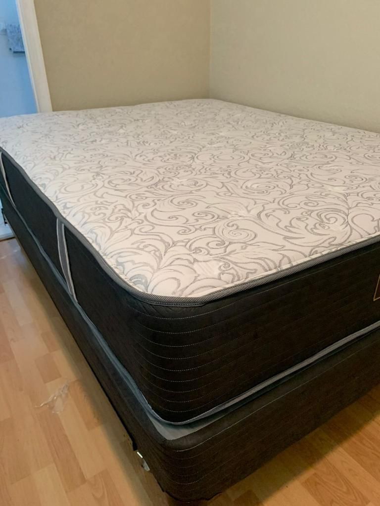 New Queen Mattress And Box Spring 2pc Bed Frame Is Not Included
