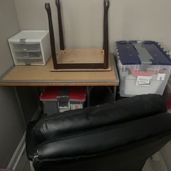 2 Desk, 3 Desk chairs,  appliances, fax machine.  Copier, Filling Cabinet What The Fuck, Shereder, Accessories And a Trash can