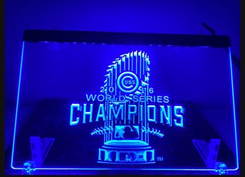 Chicago Cubs Champions LED Sign (8”x12”)