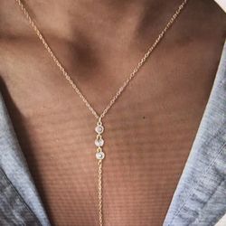 Chain tasse Y-line necklace is fashionable and generous