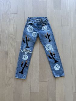 Denim Tears x Virgil Abloh “ Message In A Tear” Printed Jeans W27 L30