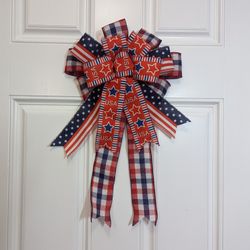 Beautiful 13" X  21" Memorial Day Hand Made Bow 