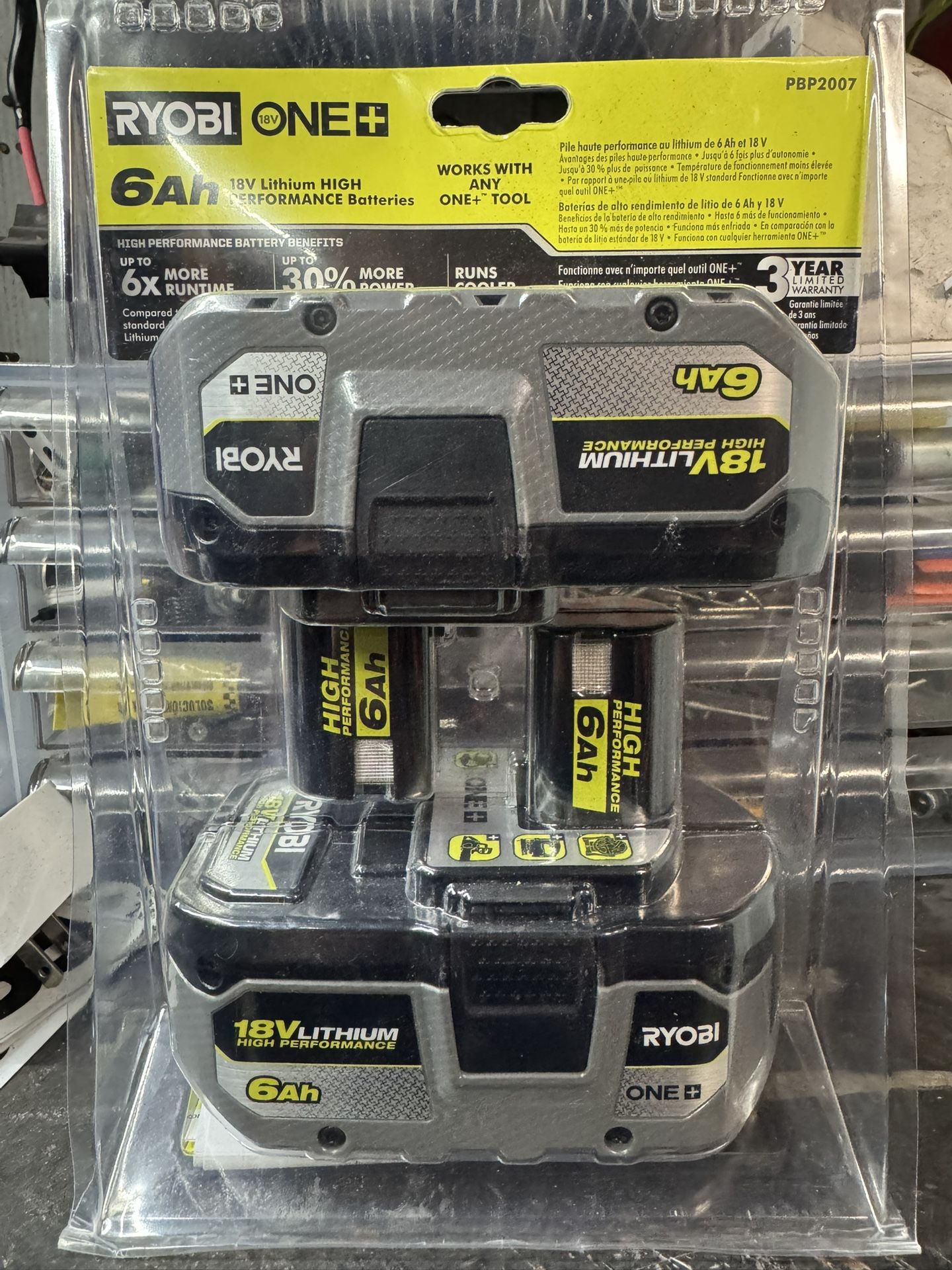 RYOBI 18V LITHIUM HIGH PERFORMANCE 6Ah (2 battery)