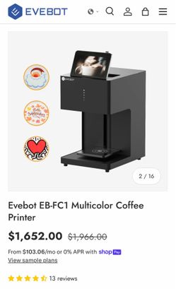 Evebot coffee printer