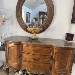Michael Amini Elegant Buffet with Mirror