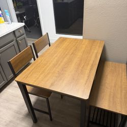 Small Table With Bench And Chairs