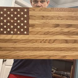 Handmade Wooden Flag