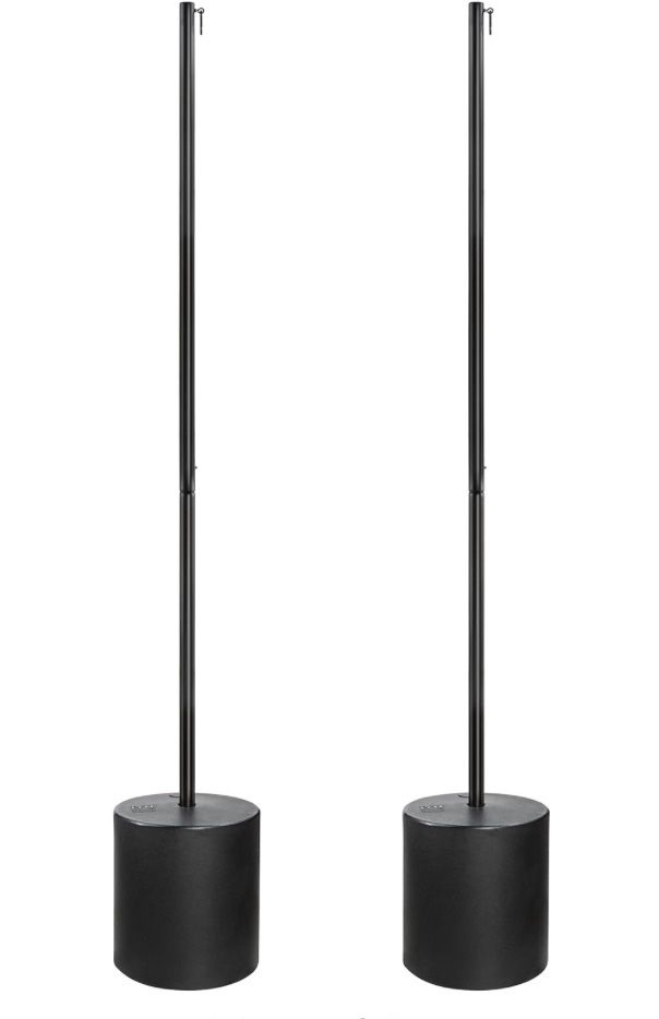 Outdoor String Light Pole Stand 9.5’ Black
