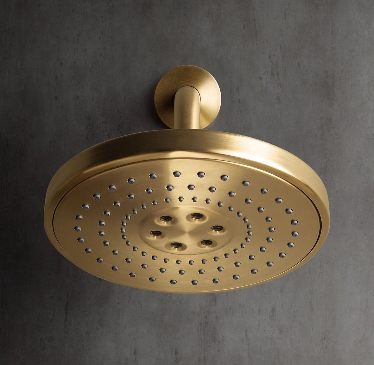 RESTORATION HARDWARE SHOWER HEAD LACQUERED BURNISHED BRASS BRAND NEW NEVER USED PLEASE CHECK PICTURES