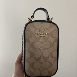 Coach Signature Canvas Eva Phone crossbody Bag