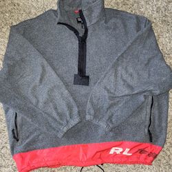 Vintage Ralph Lauren Polo Sport 1/4 Zip Fleece Pullover Jacket Size Large 