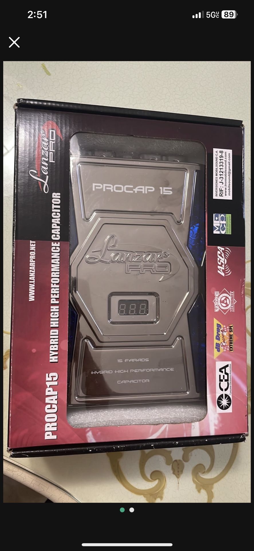 Hybrid High Performance Capacitor (Lanzar PRO 15