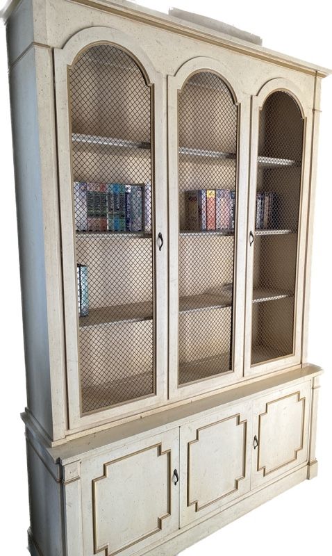 Unique Vintage China Cabinet / Hutch Prepped For Your Vision