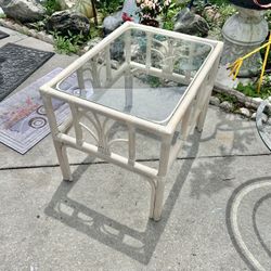 Rattan End Table 