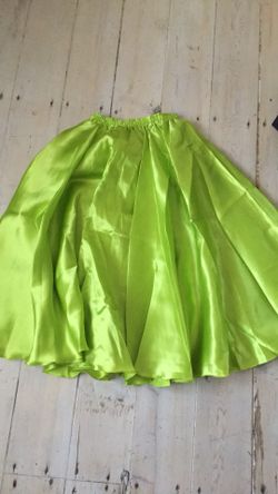 Lime green Bellydance belly dance yard circle tribal ats skirt