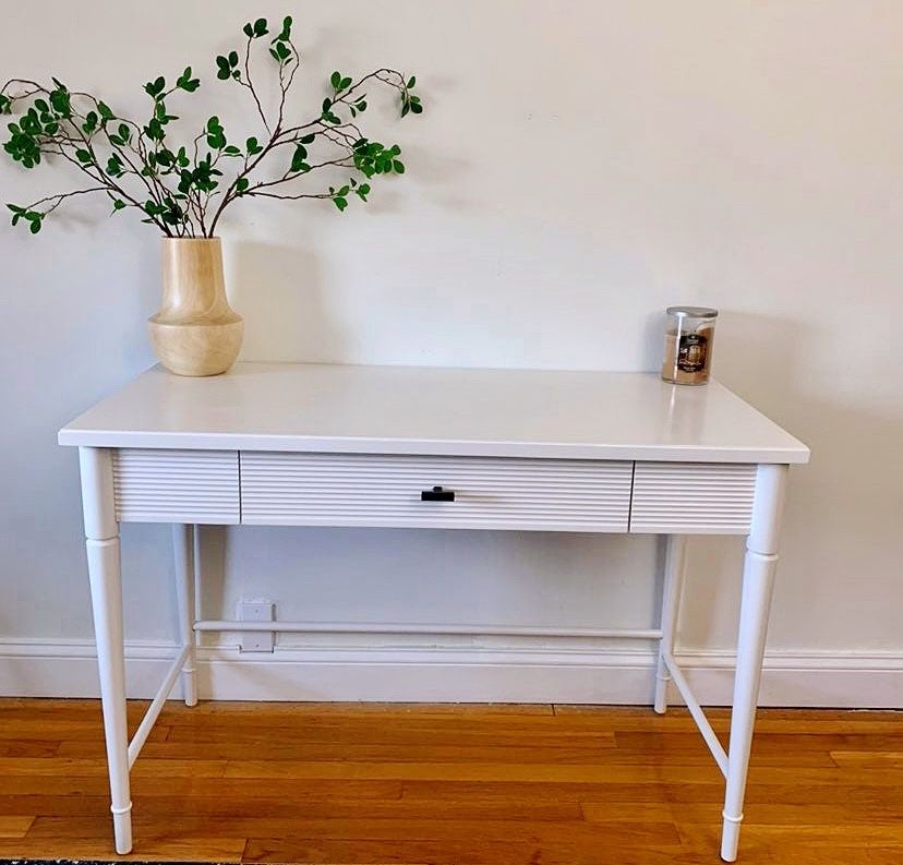 New!! Cambridge Wood Writing Desk with 1 Drawers, Sour Cream Finish - Threshold 44”