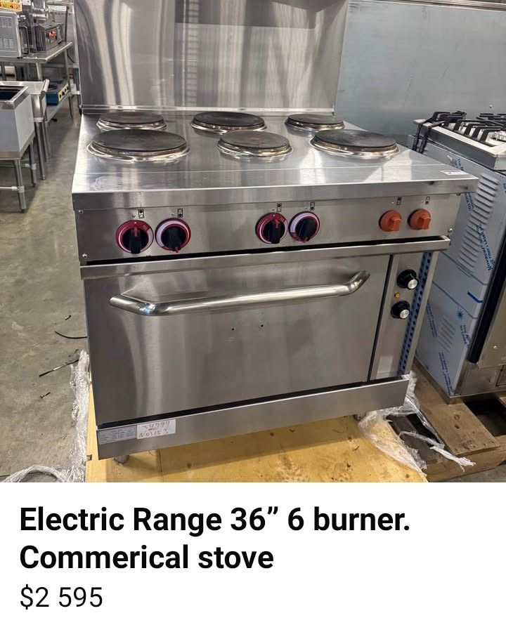 Electric Commercial Range 36 Inches