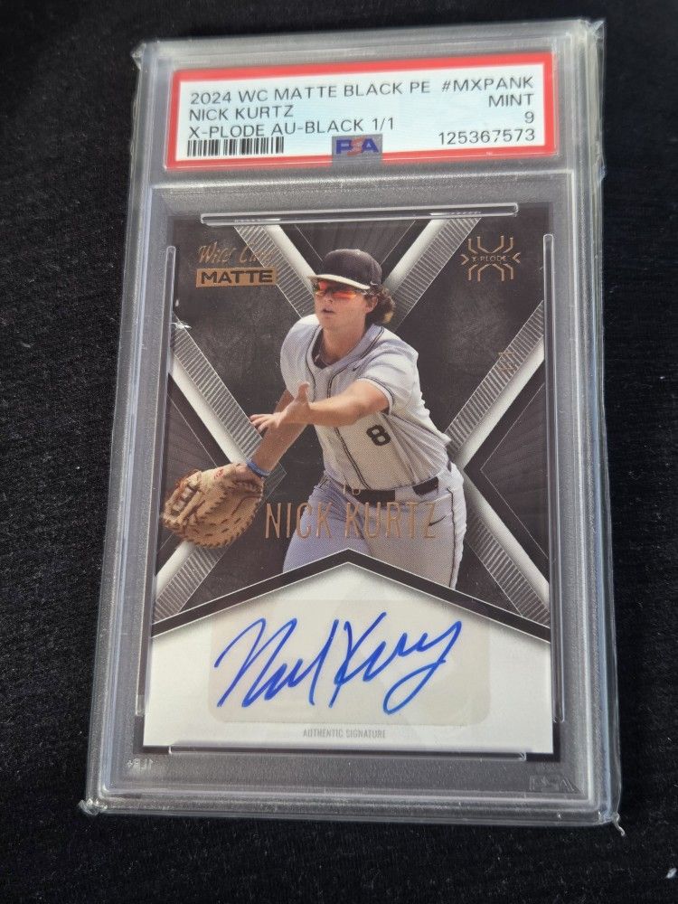 2024 wildcard Premium Matte Black Nick Kurtz 1/1 Auto