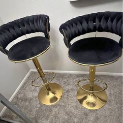 BLACK / GOLD Barstools