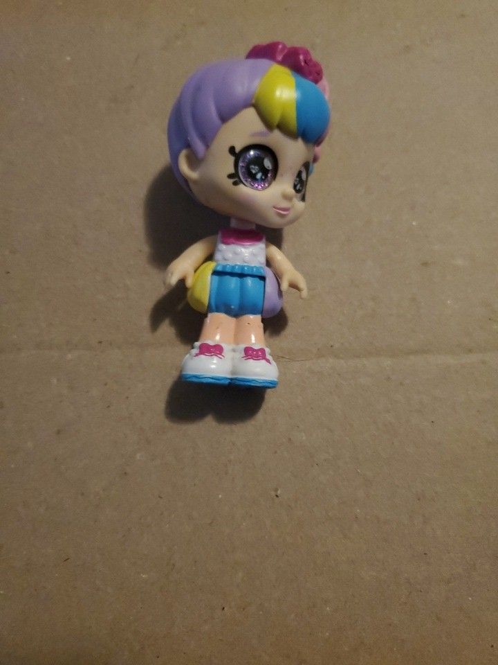 The Kindi Kids Mini 3" Doll - Rainbow Kate anfd Lippy Lulu by Moose Toys is a small plastic doll designed