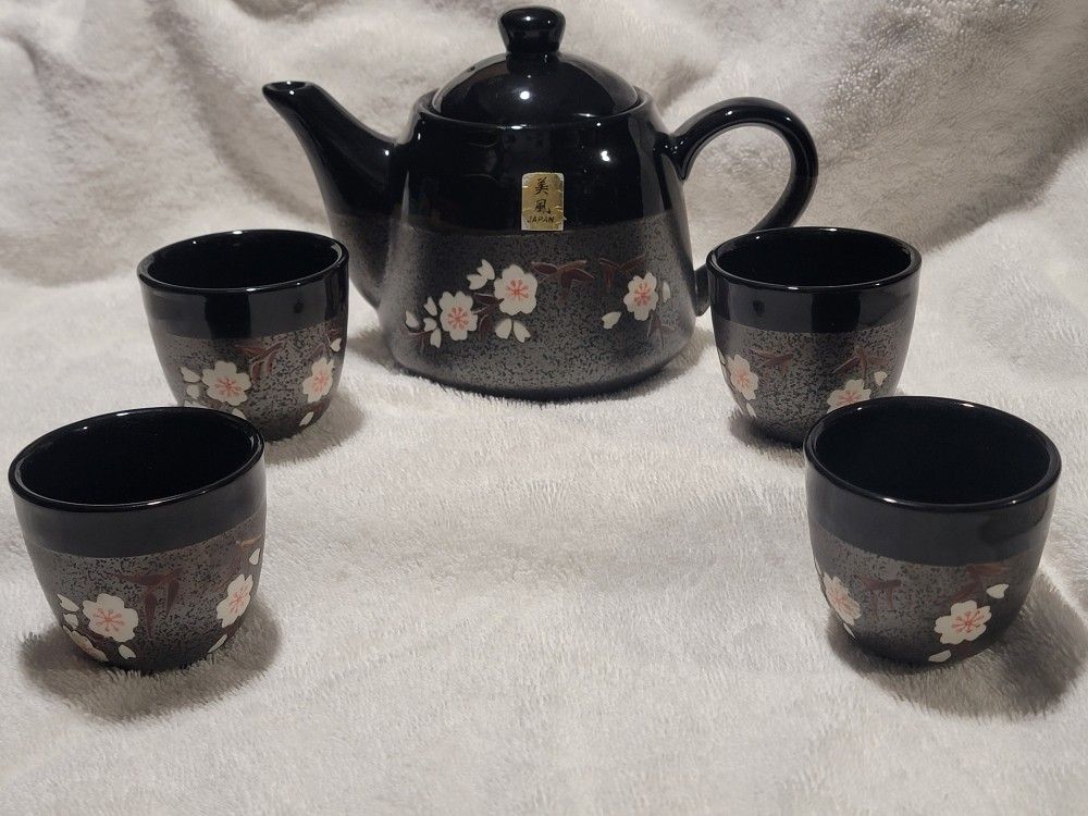 5 Piece Vintage Japanese Style Tea Set