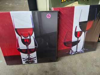 Red wine wall art
